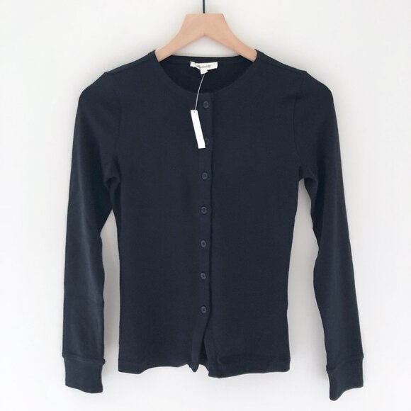 NWT Madewell Ribbed Button-Front Cardigan - Picture 3 of 5